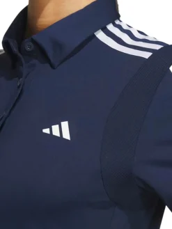 Adidas Women'S Heat.Rdy 3-Stripes Short Sleeve Polo Shirt - Collegiate Navy