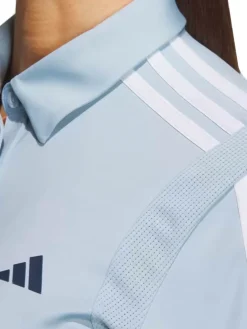 Adidas Women'S Heat.Rdy 3-Stripes Short Sleeve Polo Shirt - Wonder Blue