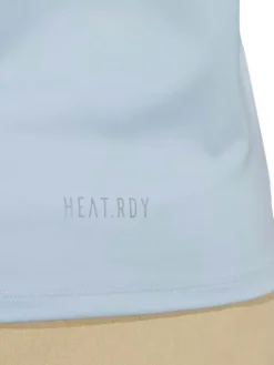 Adidas Women'S Heat.Rdy 3-Stripes Short Sleeve Polo Shirt - Wonder Blue