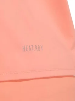 Adidas Women'S Heat.Rdy 3-Stripes Short Sleeve Polo Shirt - Wonder Clay