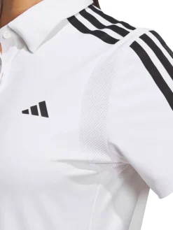 Adidas Women'S Heat.Rdy 3-Stripes Short Sleeve Polo Shirt - White