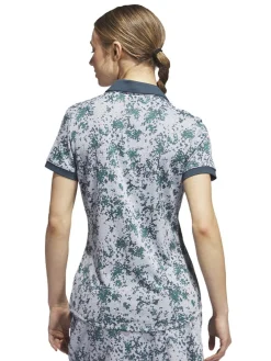 Adidas Women'S Jacquard Polo Shirt - Wonder Blue/Arctic Night