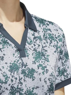 Adidas Women'S Jacquard Polo Shirt - Wonder Blue/Arctic Night