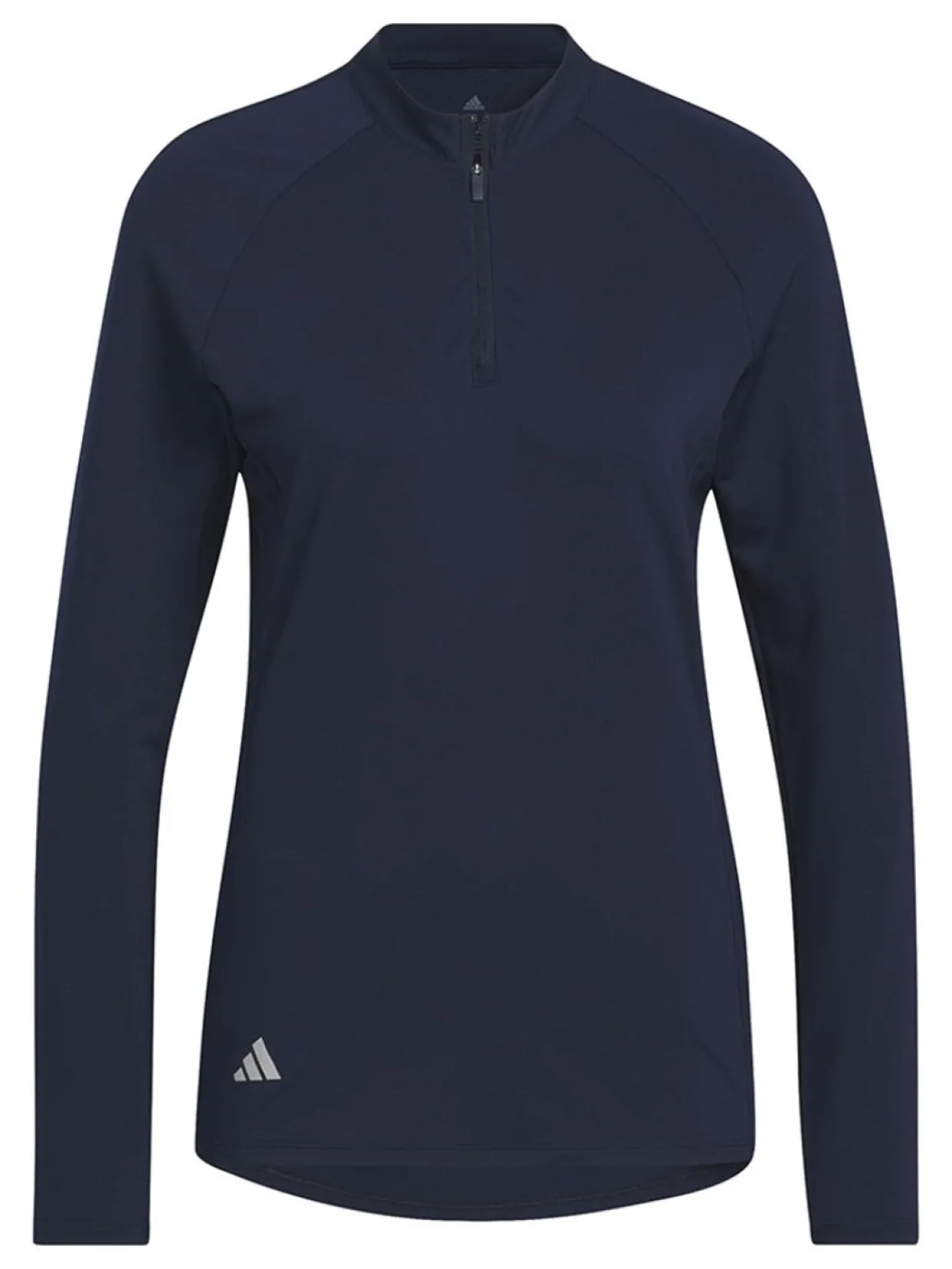 Adidas Women'S Quarter-Zip Long Sleeve Golf Polo Shirt - Collegiate Navy