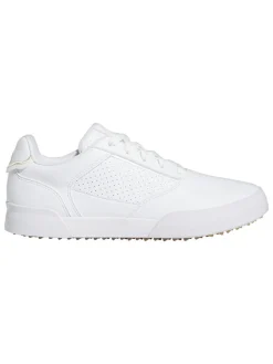 Adidas Women'S Retrocross Spikeless Golf Shoes - Ftwr White/Sand Strata/Gum