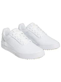 Adidas Women'S Retrocross Spikeless Golf Shoes - Ftwr White/Sand Strata/Gum