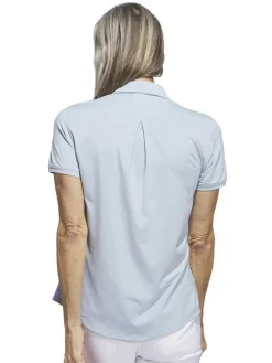 Adidas Women'S Ultimate365 Solid Polo Shirt - Wonder Blue