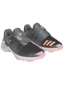Adidas Women'S Zg23 Boa Lightstrike Golf Shoes - Dark Silver Met/Solar/Beam Pink