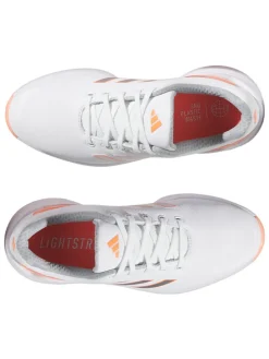 Adidas Women'S Zg23 Lightstrike Golf Shoes - Ftwr White/Silver Met./Coral Fusion