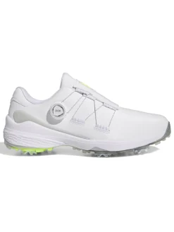 Adidas Zg23 Boa Lightstrike Golf Shoes - Cloud White/Silver Metallic/Lucid Lemon
