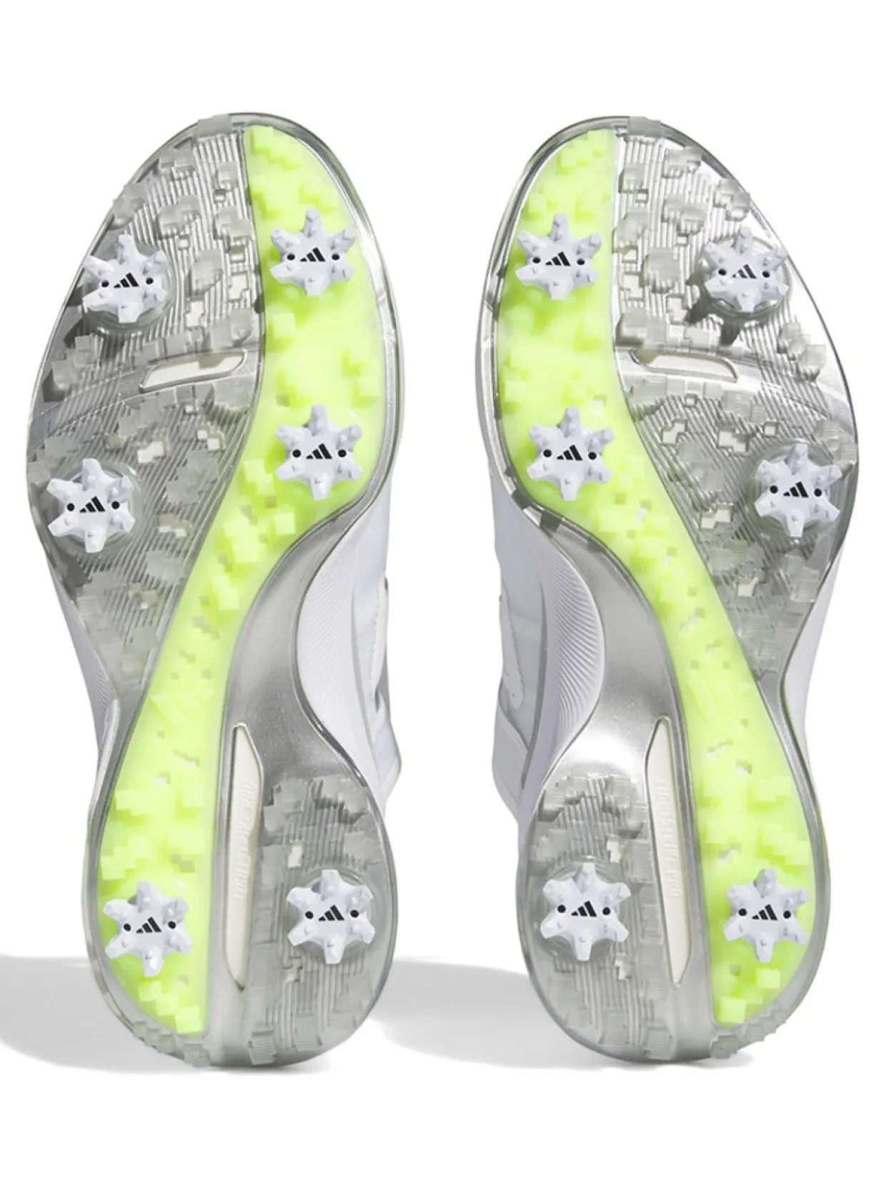 Adidas Zg23 Boa Lightstrike Golf Shoes - Cloud White/Silver Metallic/Lucid Lemon