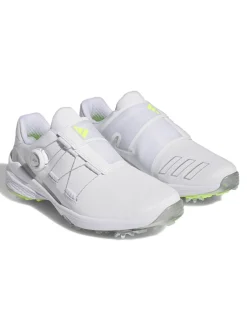 Adidas Zg23 Boa Lightstrike Golf Shoes - Cloud White/Silver Metallic/Lucid Lemon