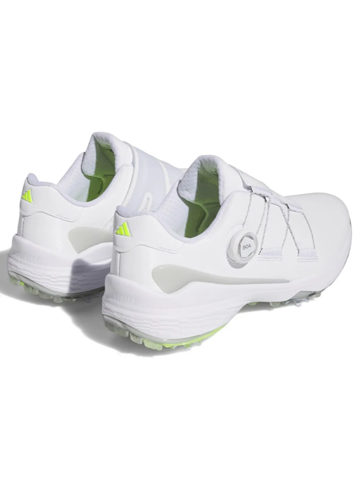 Adidas Zg23 Boa Lightstrike Golf Shoes - Cloud White/Silver Metallic/Lucid Lemon