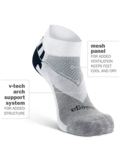 Balega Enduro V-Tech Low Cut Socks - White/Midgrey