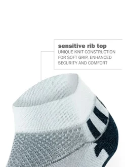 Balega Enduro V-Tech Low Cut Socks - White/Midgrey