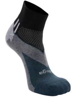 Balega Enduro V-Tech Quarter Socks - Black/Charcoal