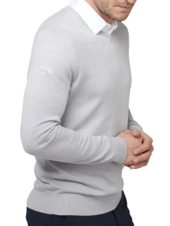 Callaway V-Neck Merino Sweater - Pearl Blue