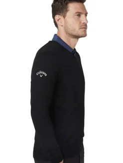 Callaway V-Neck Merino Sweater - Black Onyx