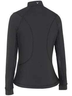 Callaway Women'S 1/4 Zip Chev Front Seams Top - Caviar