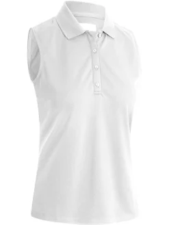 Callaway Women'S Sleeveless Knit Polo - Brilliant White