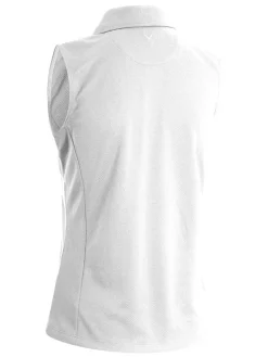 Callaway Women'S Sleeveless Knit Polo - Brilliant White