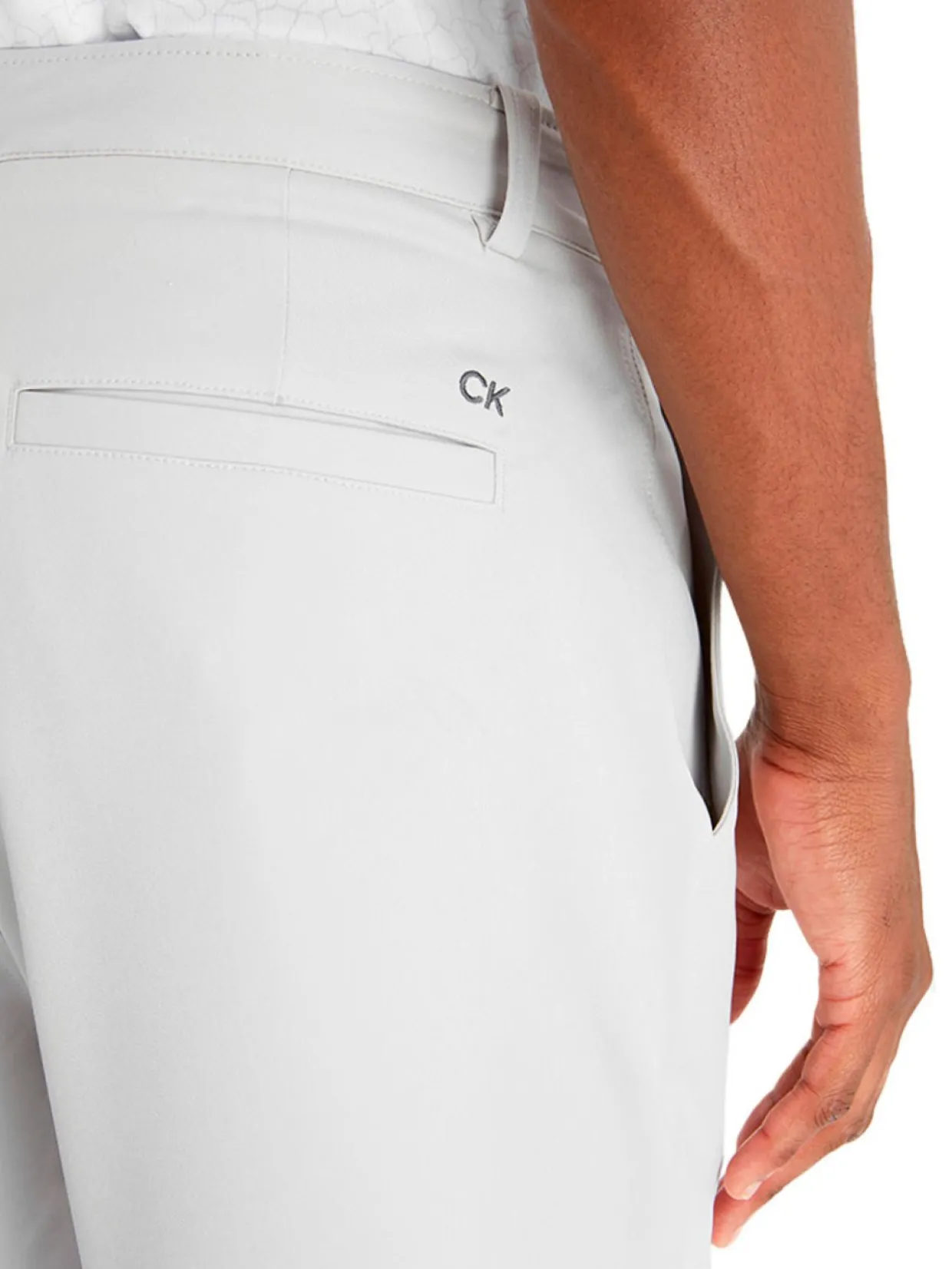 Calvin Klein Bullet Regular Fit Stretch Trouser - Pale Silver