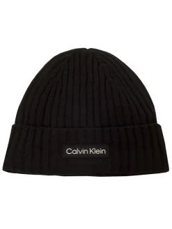 Calvin Klein Chunky Knit Badge Beanie