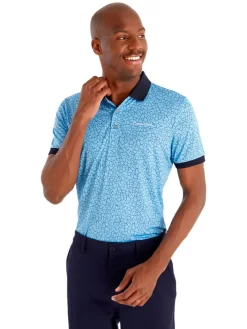 Calvin Klein Fracture Print Polo - Boy Blue