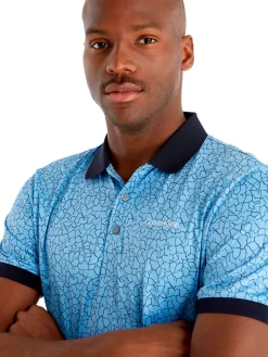 Calvin Klein Fracture Print Polo - Boy Blue