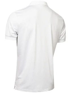 Calvin Klein Fracture Print Polo - White/Pulse Silver