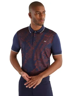 Calvin Klein Nyc Print Polo - Peacoat