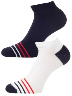 Calvin Klein W Andrus Tech Socks (2 Pairs) - Navy/White