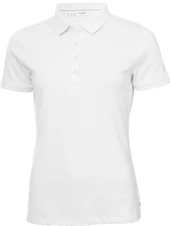 Calvin Klein W Performance Cotton Pique Polo - White