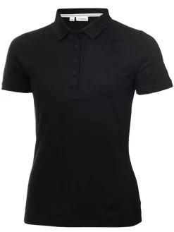 Calvin Klein W Performance Cotton Pique Polo - Black