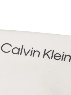 Calvin Klein Whitman Zipped Polo - White/Navy