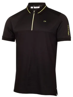 Calvin Klein Whitman Zipped Polo - Black