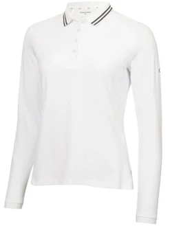 Calvin Klein Women'S Blair Long Sleeve Polo - White
