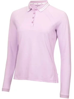 Calvin Klein Women'S Blair Long Sleeve Polo - Lilac