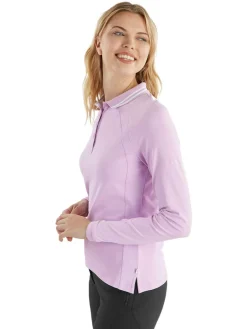 Calvin Klein Women'S Blair Long Sleeve Polo - Lilac