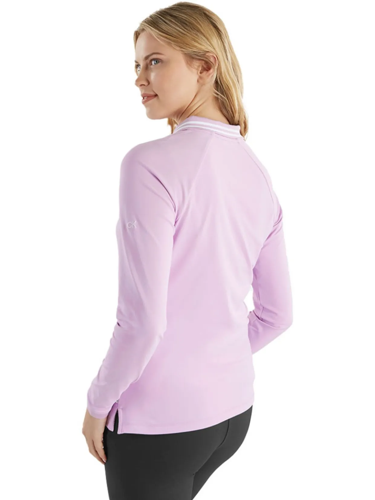 Calvin Klein Women'S Blair Long Sleeve Polo - Lilac