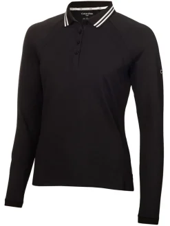 Calvin Klein Women'S Blair Long Sleeve Polo - Black