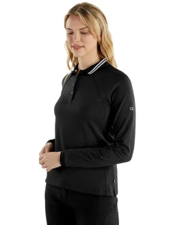 Calvin Klein Women'S Blair Long Sleeve Polo - Black