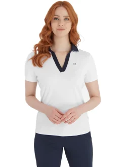Calvin Klein Women'S Canisteo Polo - White/Navy