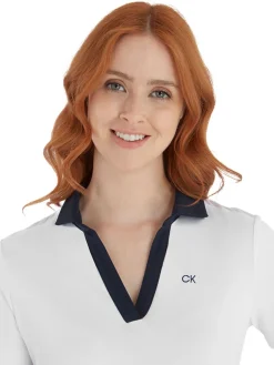 Calvin Klein Women'S Canisteo Polo - White/Navy