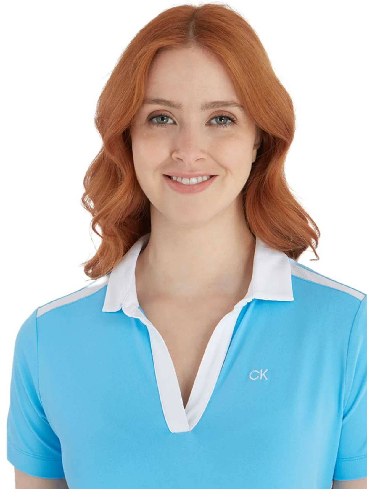 Calvin Klein Women'S Canisteo Polo - Heritage Blue/White
