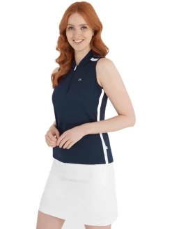 Calvin Klein Women'S Chenang Sleeveless Polo - Navy/White