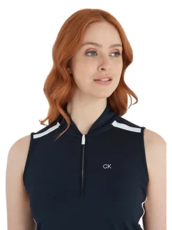 Calvin Klein Women'S Chenang Sleeveless Polo - Navy/White