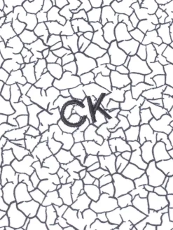 Calvin Klein Women'S Crackle Sleeveless Polo - White/Navy