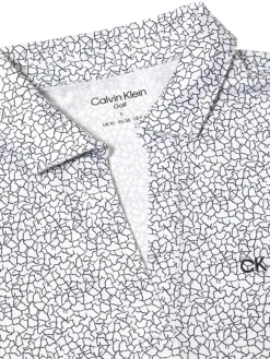 Calvin Klein Women'S Crackle Polo - White/Navy