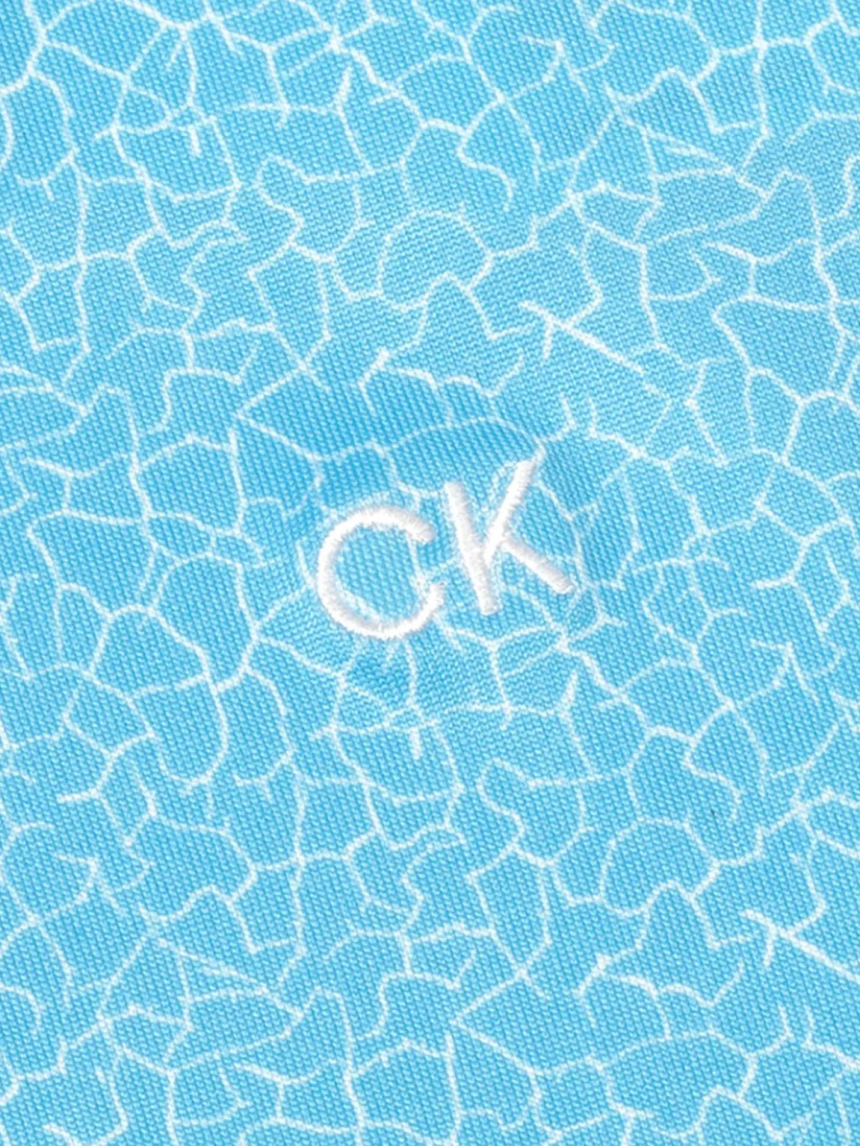 Calvin Klein Women'S Crackle Sleeveless Polo - Heritage Blue/White